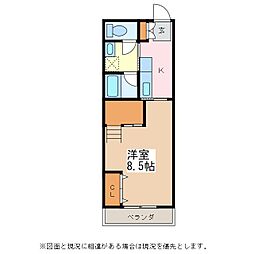 サザンベルクKOBA 1Kの間取図画像
