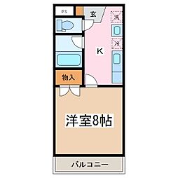 MKマンション 1Kの間取図画像