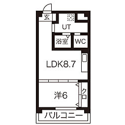 IUU361 1階1LDKの間取り