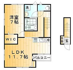 EluaHouse 1LDKの間取図画像