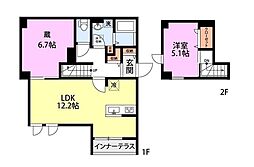 (仮称)戸田市新曽計画 1LDKの間取図画像