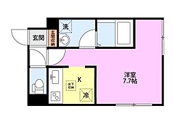 RK Avenir 1Kの間取図画像