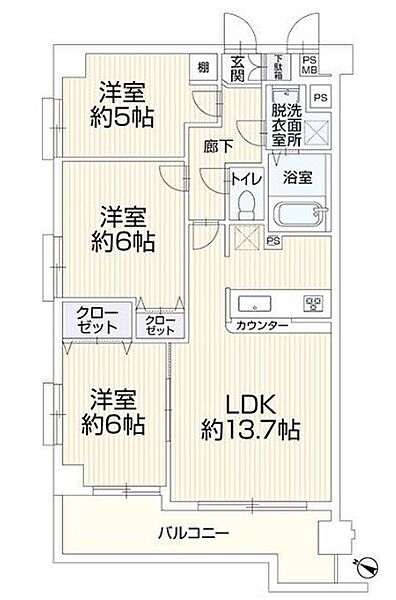 間取りを拡大表示