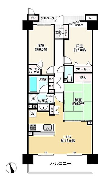 間取りを拡大表示
