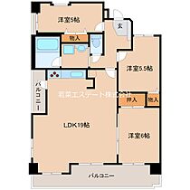 クイーンズ久留米ステーションスクエア 301 ｜ 福岡県久留米市東町（賃貸マンション3LDK・3階・75.04㎡） その2