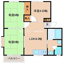 グリーンハイツ発心 202 ｜ 福岡県久留米市草野町草野（賃貸アパート3LDK・2階・48.65㎡） その2