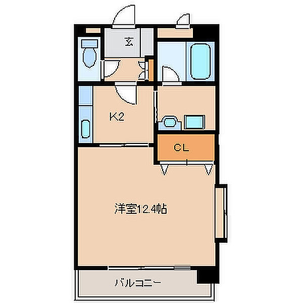 レグルスクレール 201｜福岡県久留米市津福本町(賃貸マンション1K・2階・33.00㎡)の写真 その2