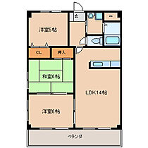 ペルソナ西町 205 ｜ 福岡県久留米市西町（賃貸マンション3LDK・2階・61.56㎡） その2