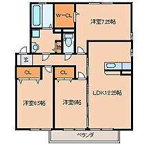 リビングタウン江戸屋敷 C206 ｜ 福岡県久留米市江戸屋敷２丁目（賃貸アパート3LDK・2階・74.60㎡） その2