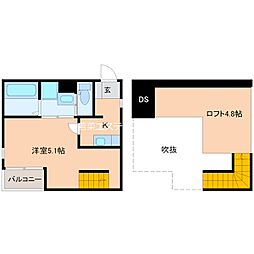 MAHORA MAISON久留米大学駅前 I 1階1Kの間取り