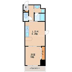 グランドシャルドン 1LDKの間取図画像