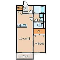 ルモン櫛原 1LDKの間取図画像