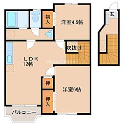 ハーバル・24 2LDKの間取図画像