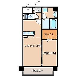 ラフレシーサ医大通り 1LDKの間取図画像