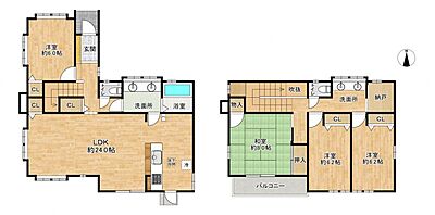 間取り：LDKは約24帖。他の居室空間は約6帖以上とゆとりある間取りです。