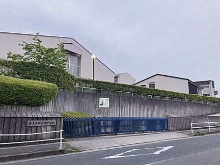 南中学校 徒歩約10分 約800m 教育目標:知徳体の調和のとれた、こころ豊かで実践力のある人間の育成