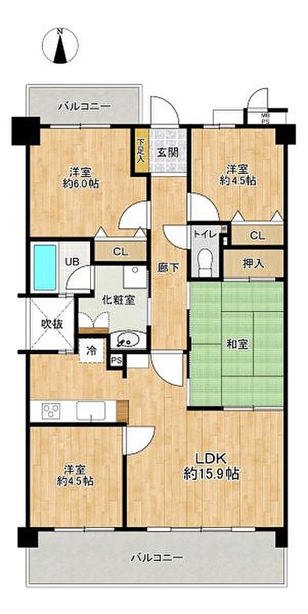 4LDK 間取り