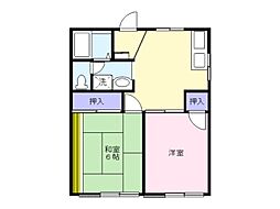 グリーンパレス・N 2DKの間取図画像