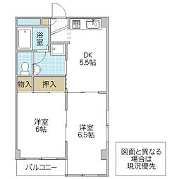 ミキはうす 1階2DKの間取り