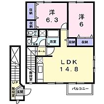 メゾンヒルズ・モトミヤ 203号室 ｜ 茨城県日立市本宮町（賃貸アパート2LDK・2階・65.07㎡） その2