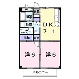 DAIMARU. II 203号室 2階2DKの間取り