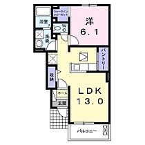 コッティ310 103号室 ｜ 茨城県北茨城市中郷町下桜井（賃貸アパート1LDK・1階・45.77㎡） その2