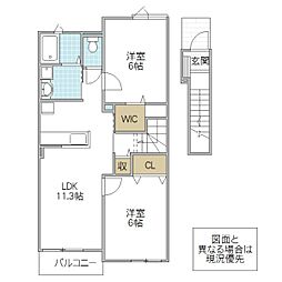 間取図画像 2LDK
