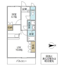 スターライズ 1LDKの間取図画像