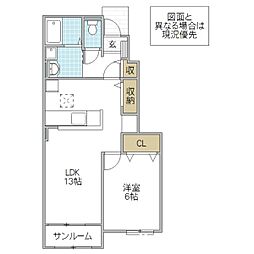 間取図画像 1LDK
