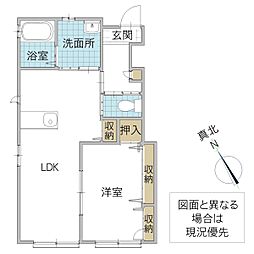 グリーンコーポ 1LDKの間取図画像