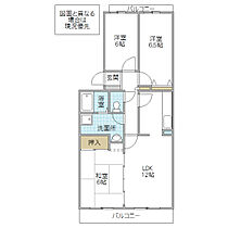 オークパレス弐番館 301号室 ｜ 茨城県日立市十王町友部（賃貸マンション3LDK・3階・66.96㎡） その2