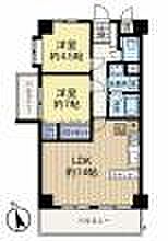 ライオンズマンション小田急相模原第5 2LDKの間取図画像