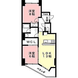 レジデンス40 2LDKの間取図画像