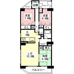 間取図画像 3LDK
