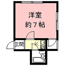 サンライフ千代田1 1Kの間取図画像