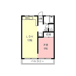 カサブエナ 1LDKの間取図画像