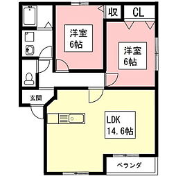 間取図画像 2LDK