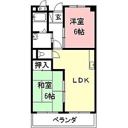 メゾン静 2LDKの間取図画像