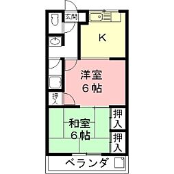 コーポM・K 2Kの間取図画像
