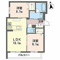 シャーメゾン光樹セントラル 2LDKの間取図画像