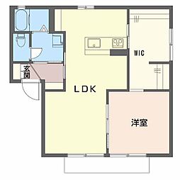 フィールドビレッヂA 1LDKの間取図画像