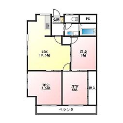 ルミエール1 3LDKの間取図画像