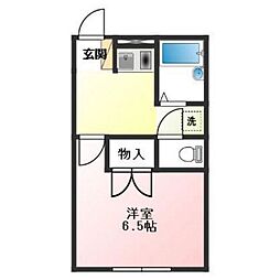 アンプルールブワK・K 1Kの間取図画像