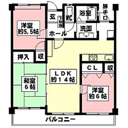 ナビシティ新岐阜 3LDKの間取図画像