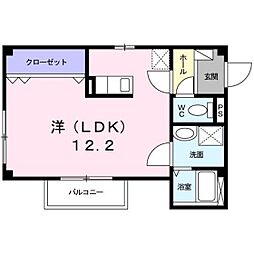グランツ 1Kの間取図画像