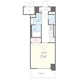 岐阜市県町1丁目アパート 1Kの間取図画像