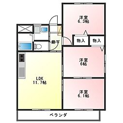 ドリームスペースはば 3LDKの間取図画像