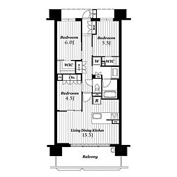 サンメゾン岐阜長良エルド 3LDKの間取図画像