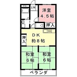 ハウス610 3DKの間取図画像