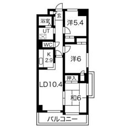 日本泉ビル 3LDKの間取図画像